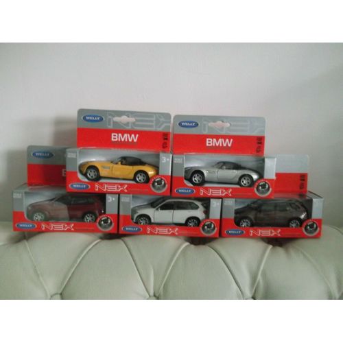 Bmw Z4 + X6 - Lot De 5 Miniatures Voitures Métal Welly (1:43) N° 42328c/43617
