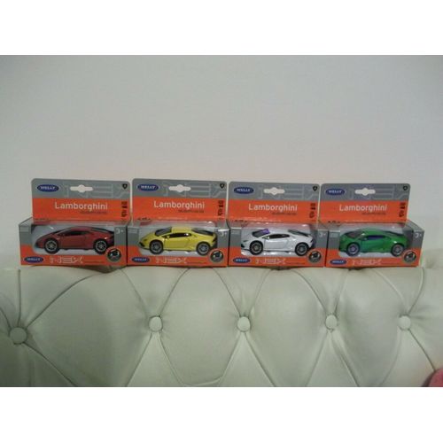 Lamborghini Huracan Lp 610-4 - Lot De 4 Miniatures Voitures Métal Welly 1:43