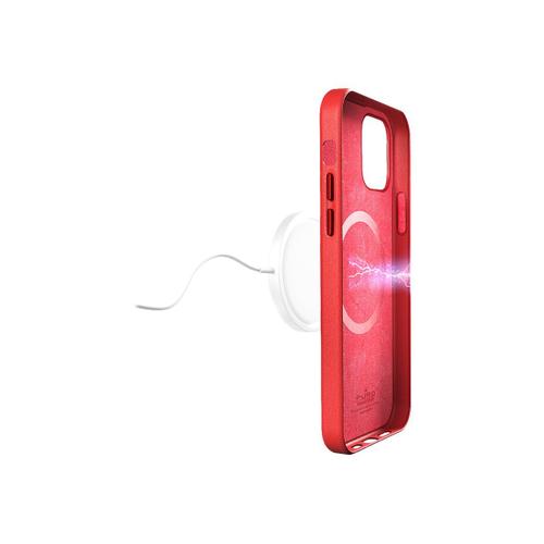 Puro Skymag - Coque De Protection Pour Téléphone Portable - Compatibilité Avec Magsafe - Plastique - Rouge - Pour Apple Iphone 12, 12 Pro