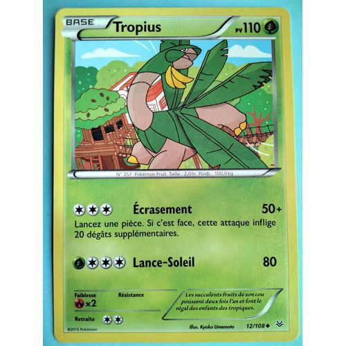 Carte Pokémon  N° 357 Tropius