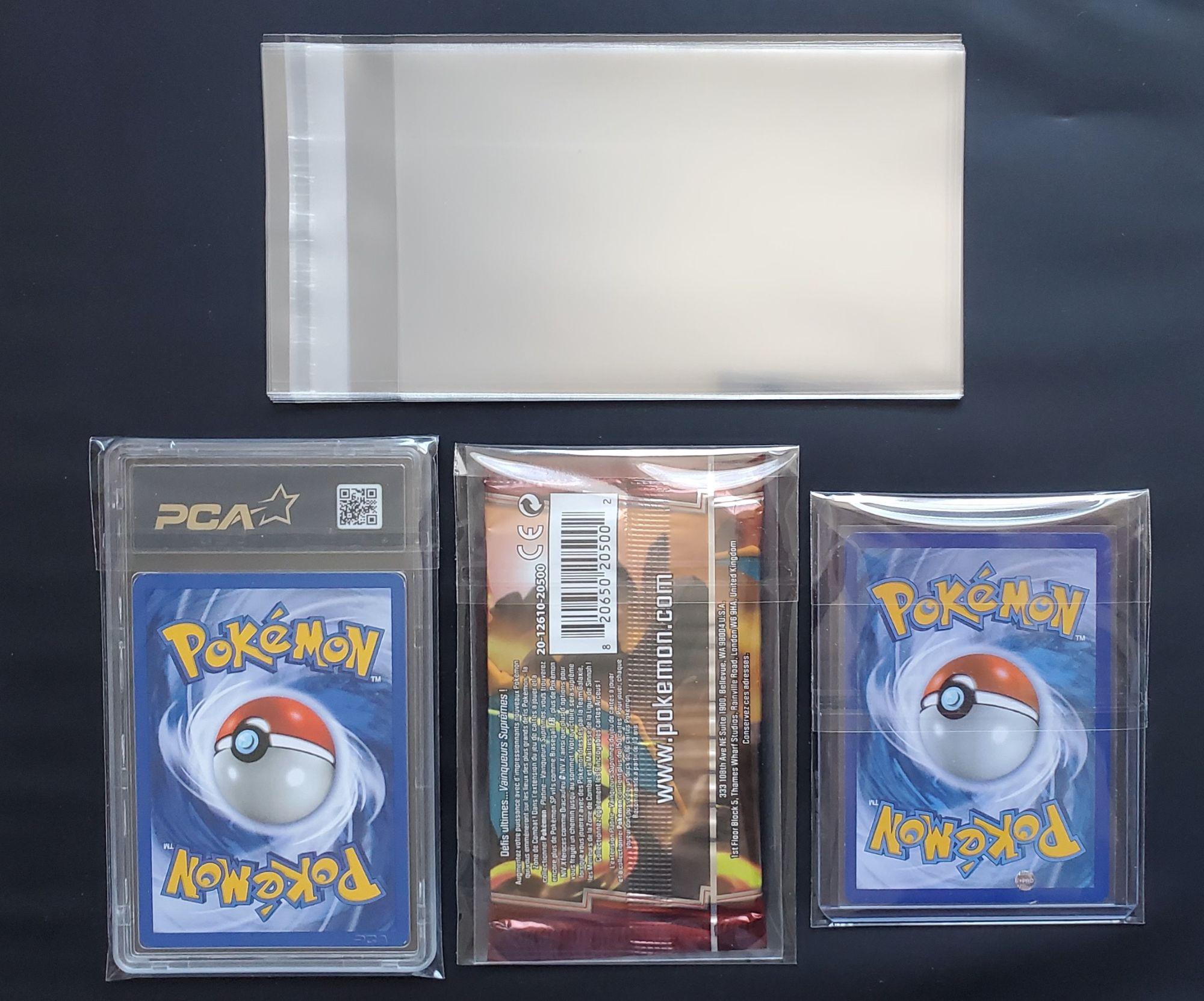 Lot Protection Team Bags Pochette Sleeves Carte PCA Toploader Booster  Pokémon