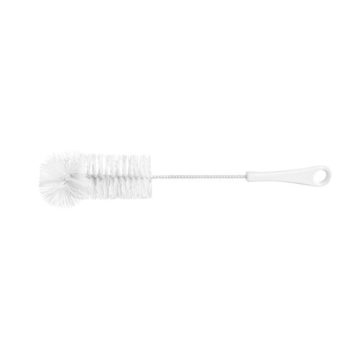 Fackelmann 41580 Goupillon de nettoyage pour gourde et bouteille, goupillon bouteille, goupillon biberon, Plastique, Nylon, Blanc, 33 cm