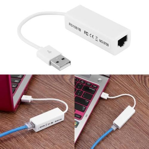 USB Ethernet Adaptateur Réseau Carte USB à Ethernet RJ45 Lan pour Windows 7/8/10/XP RD9700 USB Ethernet