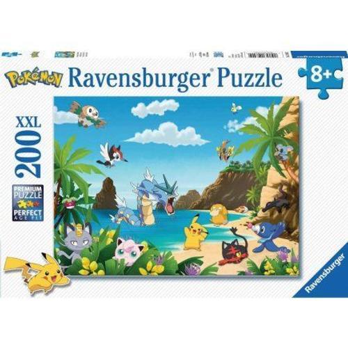 Puzzle Xxl 200 Pieces Les Pokemon Au Bord De Mer : Pikachu Otaquin Et Psykokwak - Ravensburger Enfant