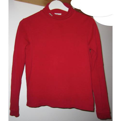 T-Shirt À Manches Longues Et Col Roulé Lacoste Rouge Taille 14 Ans