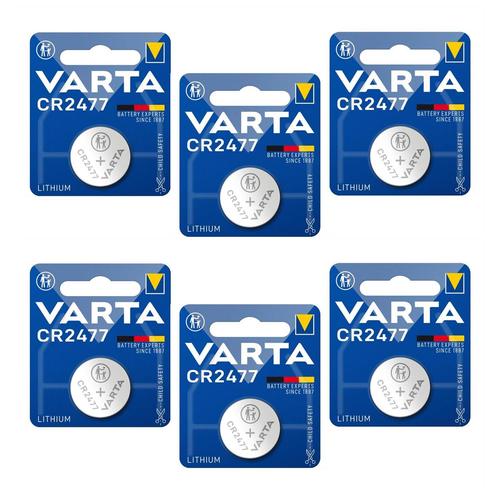 VARTA Lot de 6 Professionals Electronics CR2477 (6477) - lithium button cell, 3 V