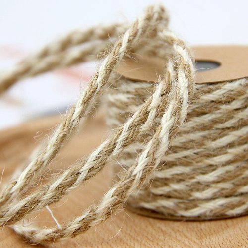 Corde De Chanvre En Lin Blanc Et Naturel 10m, Cordon Pour Étiquette Volante, Bricolage, Fête De Mariage, Tissu Domestique Tissé, Ficelle D'emballage Cadeau Décoratif