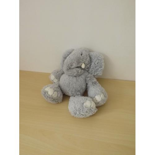 Doudu Peluche Éléphant Gris Blanc Jellycat