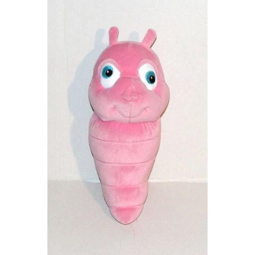 Peluche Chenille Rose Futuroscope - Doudou Insecte 25 Cm