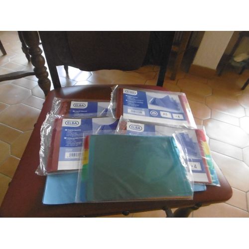 Paquet De 4 Intercalaires Plastiques 210x148mm Elba Lot De 5