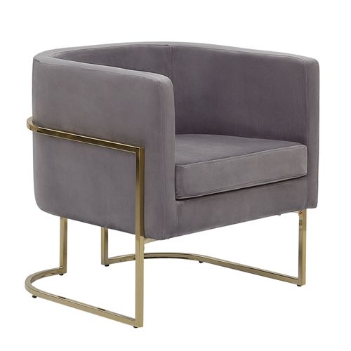 Fauteuil Sirkka Velours Gris