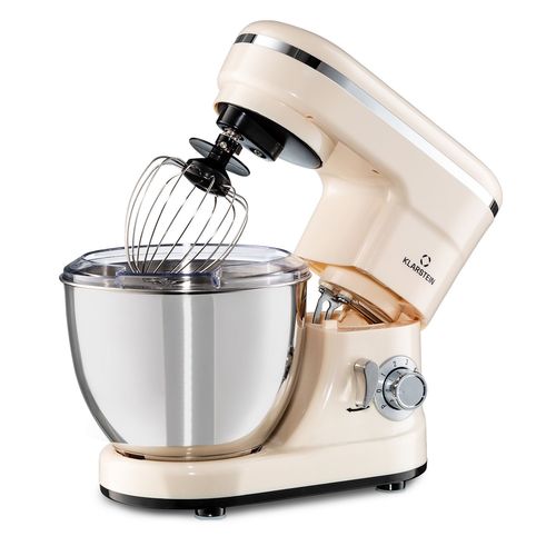 Robot de cuisine - Klarstein Bella - 1200 W - 6 vitesses - fonction pulse - Design compact - Crème