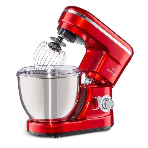 Robot de cuisine - Klarstein Bella - 1200 W - 6 vitesses - fonction pulse - Design compact - Rouge