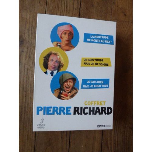 Coffret Pierre Richard - La Moutarde Me Monte Au Nez + Je Suis Timide Mais Je Me Soigne + Je Ne Sais Rien Mais Je Dirai Tout - Pack