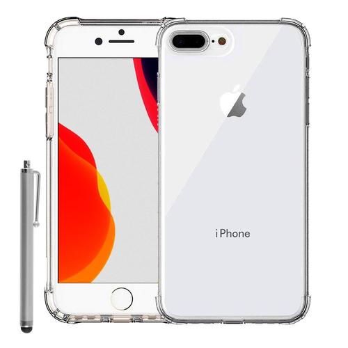 Coque Silicone Tpu Souple Pour Apple Iphone 7 Plus 5.5" Anti-Choc Ultra Résistant Avec Coins Renforcés - Transparent + Stylet