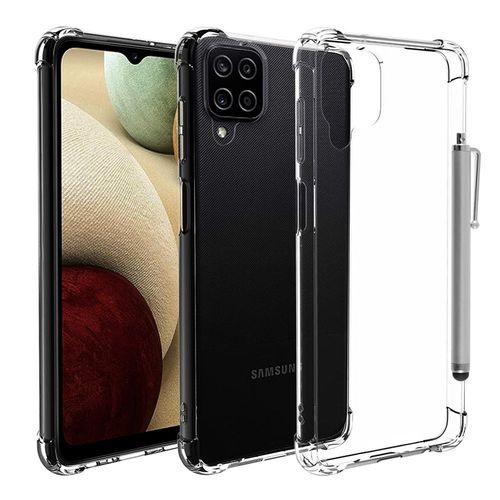 Coque Silicone Tpu Souple Pour Samsung Galaxy A12 6.5" Anti-Choc Ultra Résistant Avec Coins Renforcés - Transparent + Stylet