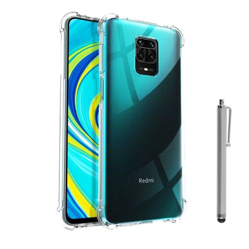 Coque Silicone Tpu Souple Pour Xiaomi Redmi Note 10 Lite 6.67" Anti-Choc Ultra Résistant Avec Coins Renforcés - Transparent + Stylet