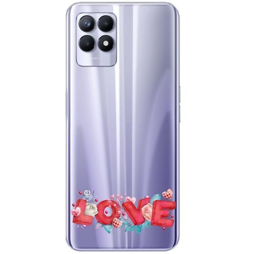 Coque Realme 8i Love Rouge Coeur