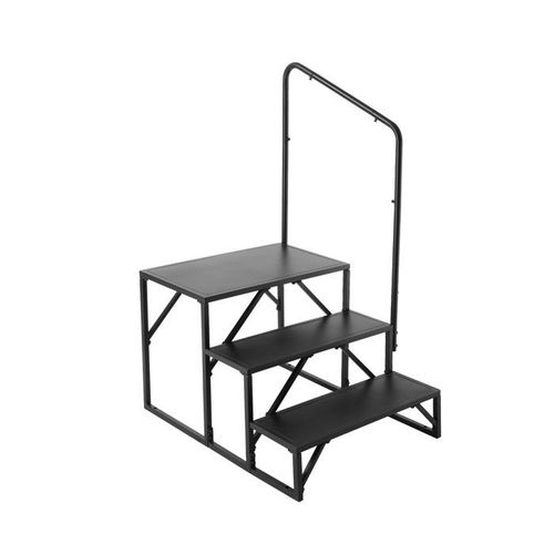 Marchepieds Pour Camping-Cars-Vevor-3 Marches-Charge 199,58 Kg-Acier Au Carbone Épaissi-Antidérapant-Remorque