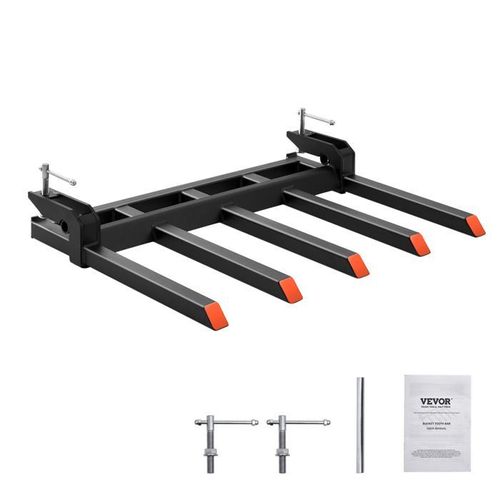 Pince Fourches à Débris-VEVOR-48"-Charge 1200 kg-Pince Robuste-Accessoires-Nettoyer Débris de Membres Tombés-Déchets de Cour