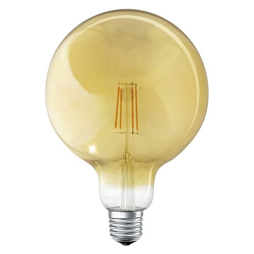 Ledvance Smart Lampe Led En Or Avec 6w, 2700k, E27, 125mmx178mm, Avec La Technologie Wifi, Ampoule Dimmable Forme Globale Contrôlable Via App Et Assistant Vocal.