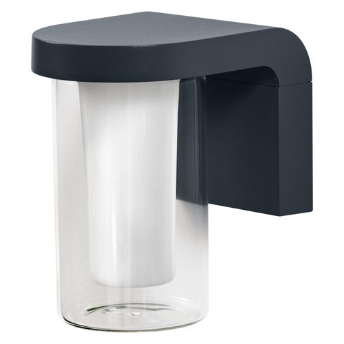 Ledvance Smart+ Wi-Fi Cascade Rgbw 18cm- Applique Murale Led Gradable Gris Foncé Pour L'extérieur Avec Boîtier En Aluminium De Haute Qualité, Contrôle Des Couleurs, 10w, 3000k Blanc Chaud, 420lm, Ip44