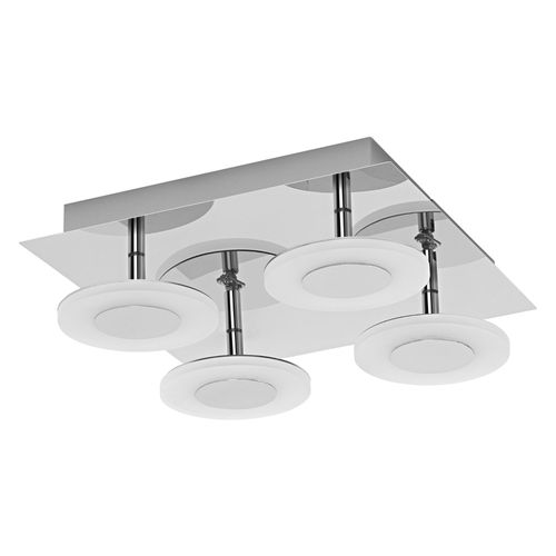 Ledvance Smart Led Salle De Bain Chrome, 26w, 2800lm, 3000-6500k, 30cm, Ip44, Applique Murale Orbis Wave, Lampe De Salle De Bain Avec Technologie Wifi, Dimmable, Contrôlable Via App Et Assistant Vocal