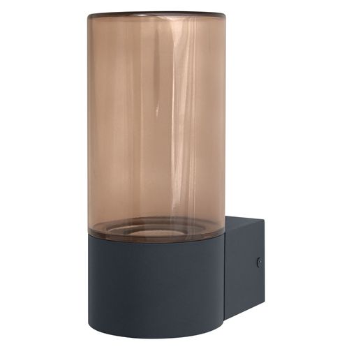 Lumière Murale Ledvance Led Pour 1x Ampoules E27, Lumière Moderne De La Lumière En Optique De Tube, En Aluminium De Haute Qualité Et Verre Ambre, Mur De Tuyau Classique Endura E27