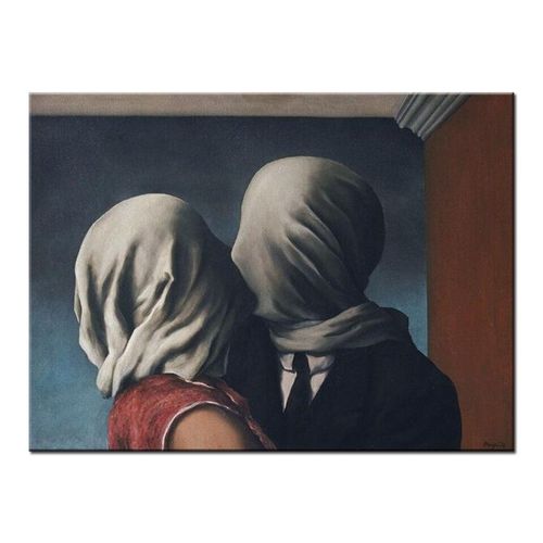 Affiches D'art Et Répliques De Couples, Images D'art De Surréalisme, Peinture Sur Toile Par Rene Magrite, Décoration De Maison 40*40cm