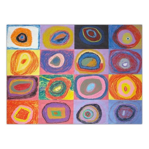 Affiche Russe Wassily Kandinsky, Toile Abstraite, Peinture À L'huile, Décoration De La Maison, Images Murales D'art Imprimées Pour L'intérieur Du Salon 40*40cm