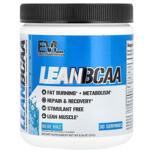 Evlution Nutrition, Lean Bcaa, Framboise Bleue, 237 G