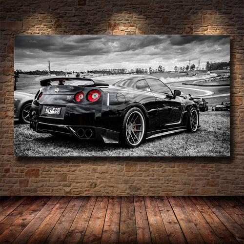 Affiche de voiture de sport Nissan GTR, Super voiture, Art mural, peinture,  Art mural pour décoration de maison, sans cadre 40*40cm