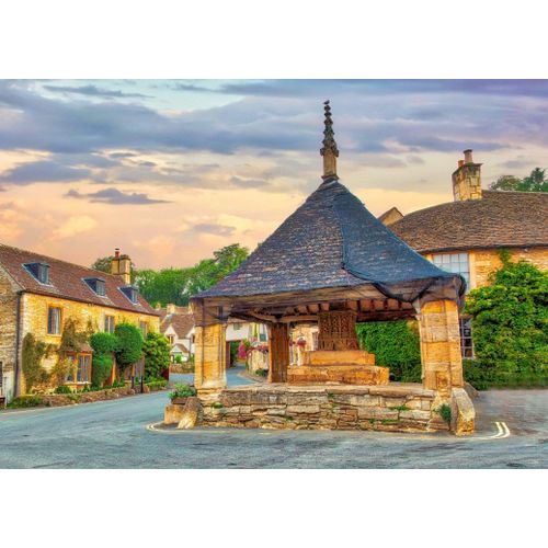 Market Cross In Castle Combe, Cotswolds - Puzzle 500 Pièces