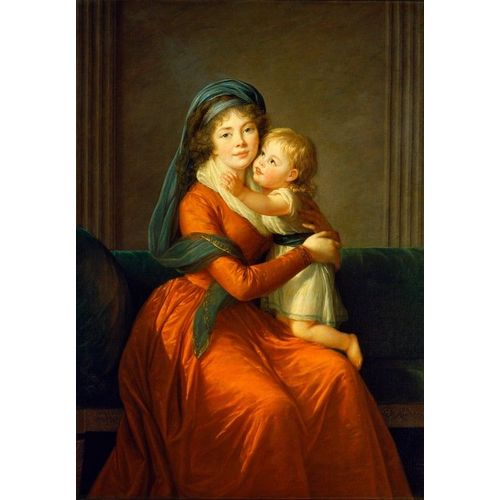 Louise-Élisabeth Vigee Le Brun : Princesse Alexandra Golitsyna Et Son Fils Piotr, 1794 - Puzzle 24 Pièces