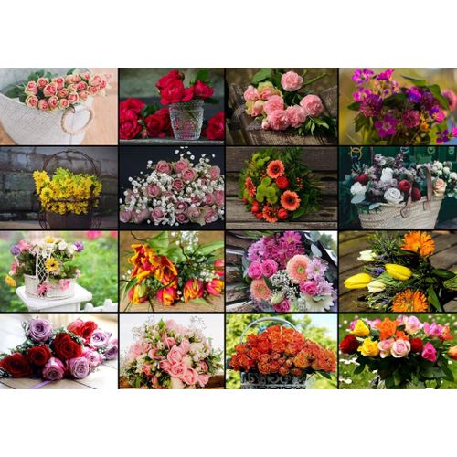 Collage - Bouquets De Fleurs - Puzzle 1500 Pièces