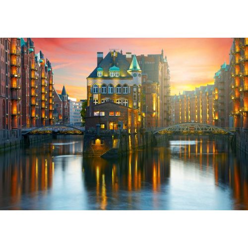 Deutschland Edition - Hamburg, Alte Speicherstadt - Puzzle 12 Pièces