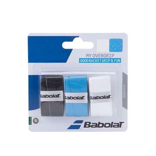 Accessoires: Overgrip Babolat My Overgrip X3 Noir Bleu Blanc-Taille-