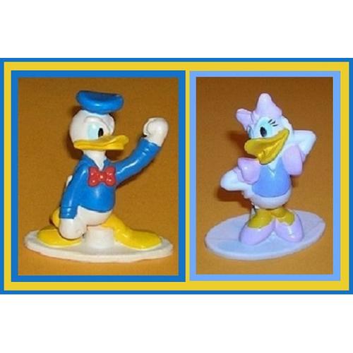 1 Lot De 2 Figurines ( Daisy & Donald ) Disney, En Pvc,