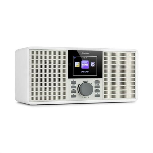 auna IR-260 radio Internet Wifi USB AUX UPnP HCC-Display 2.8" télécommande blanc