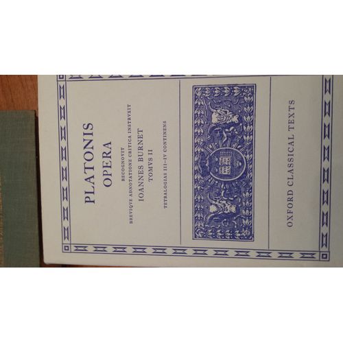 Platonis Opera, Tome 2 Édition Burnet? Oxford Classical Volumen 2, Edited By John Burnet, Of The Complete Extant Works By Plato Published In 5 Volumes. This Second Volumen Contains Eight Dialogues