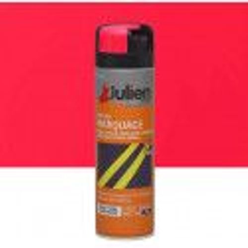 Aérosol peinture marquage traçage chantier rouge fluo 500ml JULIEN