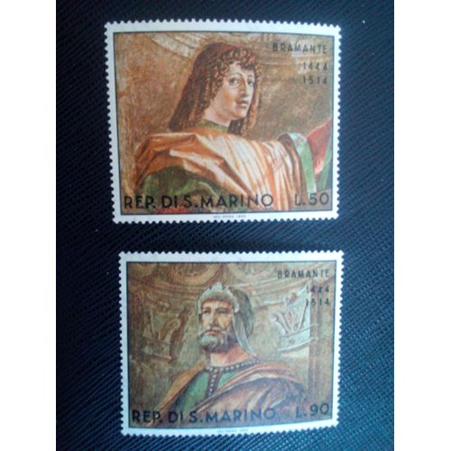 Timbre San Marin Yt 734 - 735 Séries: Bramantes, Donato 1969 ( 100106 )