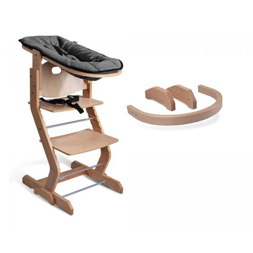 Chaise Haute Avec Attache Bb Et Barreau De Securit Bois Naturel
