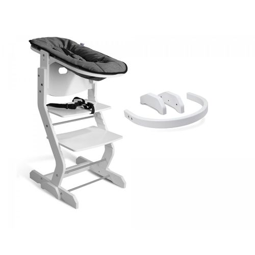 Chaise Haute Avec Attache Bb Et Barreau De Securit Blanc