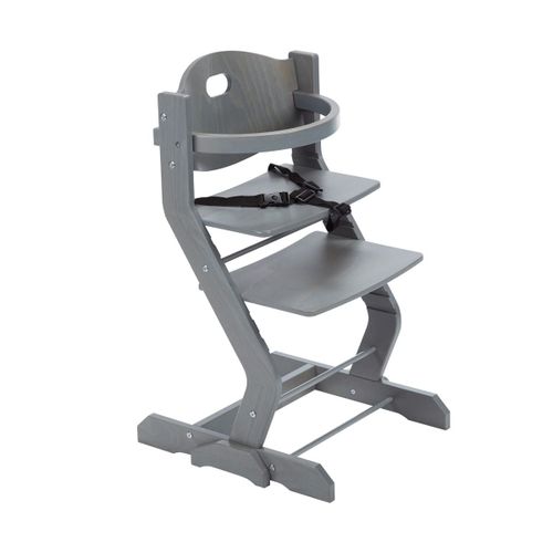 Chaise Haute Avec Barreau De Securit Gris