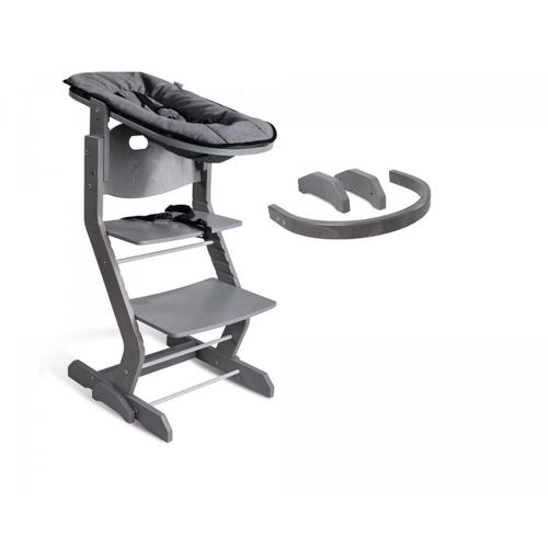 Chaise Haute Avec Attache Bb Et Barreau De Securit Gris