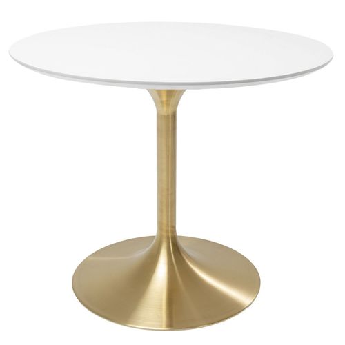 Table Invitation Blanche & Dorée Kare Design Diamètre - 120cm