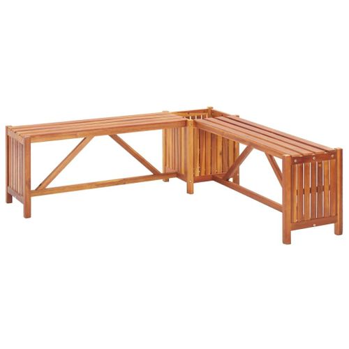 Vidaxl Banc De Jardin Et Jardinière 117x117x40 Cm Bois Solide D'acacia