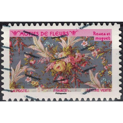 France 2021 Oblitéré Used Motifs De Fleurs Roses Et Muguet