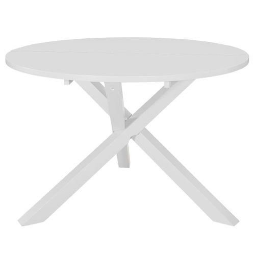 Vidaxl Table À Manger Blanc 120x75 Cm Mdf